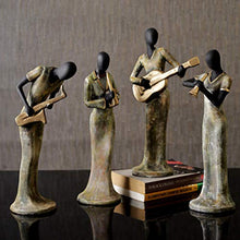 Load image into Gallery viewer, TIED RIBBONS Set of 4 Decorative Ladies Playing Musical Instrument Showpiece Collectible Figurines for Home Décor Wall Shelf Table Office Living Room Decoration Item (34 cm X 10 cm) - Home Decor Lo
