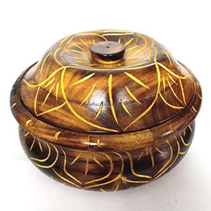 Heena Engineers Wooden Chapati Box, Hot Pot for Roti, Casserole Roti Box for Kitchen Décor - Home Decor Lo