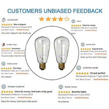 Load image into Gallery viewer, Homesake® Edison Bulbs Tungsten Filament Antique Glass Light Bulbs Vintage Base E27 Bulb Yellow Light for Living Room, Home, Bedroom, Hall Jhumar Decorative Lighting - Pack of 2 - Home Decor Lo