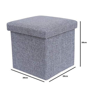 Almand Living Foldable Storage Bins Box Ottoman Bench Container Organizer with Cushion Seat Lid, Cube,Multi Colour(30X30X30 cm) (1 pcs) - Home Decor Lo