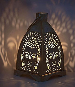 JaipurCrafts Premium Buddha Hanging Tea Light Holder | Hanging Tealight Holder (Black) (Big Size-7 in) - Home Decor Lo