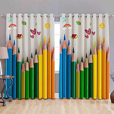 DANWRICH TEXTURE Digital Printed Polyester Blend Window Curtain (Size 5 ft , Colour Multicolour) - Home Decor Lo