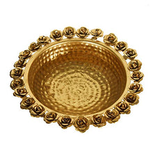 Load image into Gallery viewer, The Artizanat Decorative and Attractive Metal Urli Bowl for Flowers(Golden) - Home Decor Lo