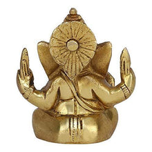 Load image into Gallery viewer, GURUJEE Brass Statue Ganpati Long Ear Ganesha Small Idol Murti for Pooja Mandir Gifts - Home Decor Lo
