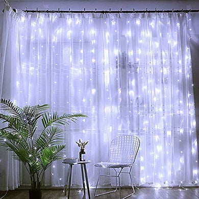 CITRA 240 LED 9.8Feet Curtain Lights Icicle Lights Fairy String Lights with 8 Modes for Wedding Party Family Patio Lawn Decoration - Cool White - Home Decor Lo
