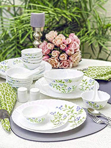 LaOpala Opalware Dinner Set - 47 Pieces, White - Home Decor Lo