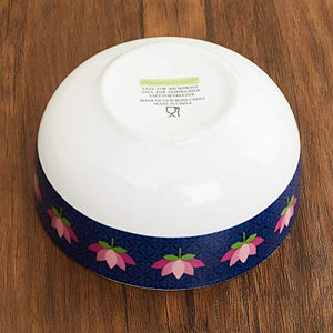 Home Centre Raisa Retro Lotus Print Cereal Bowl - Home Decor Lo