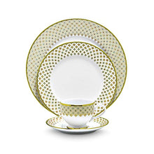 Load image into Gallery viewer, Noritake Japan - Porcelain Dinner Set of 37 pcs, Service for 8 - Luxury Dining and Kitchen Set - Hearth Collection Petite Fleur Golden Dinnerware Set