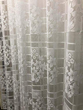 Load image into Gallery viewer, Galaxy Home Decor Sheer Transparent Net Curtains for Window 5 Feet, Pack of 2, White (White (Flower), Window 5 Feet (2Pc)) - Home Decor Lo