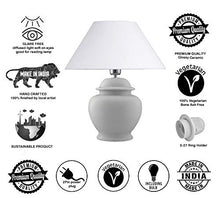 Load image into Gallery viewer, Homesake Ceramic Table Lamp with Shade, White