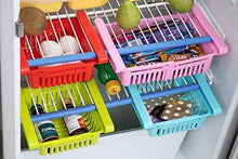 Load image into Gallery viewer, Primelife Adjustable Kitchen Refrigerator Storage Rack Fridge Freezer Shelf Holder Pull-Out Drawer Organiser Space Saver Trays (2) - Home Decor Lo