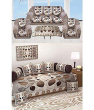 Load image into Gallery viewer, Kk Home Store Decor Diwan Set of 8 Pieces Combo with Sofa Covers for Living Room 5 Seater and Center Table Cover, Multicolour,Kushan Cover,tabeb Cover, Sofa Cover,Curtain - Home Decor Lo