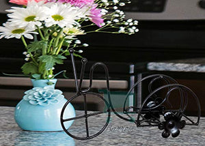 Barrels Rickshaw Shape Wrought Iron Paper Napkin Holder/Freestanding Tissue Dispenser for Kitchen Countertops, Dining, Picnic Table, Indoor & Outdoor - Home Decor Lo