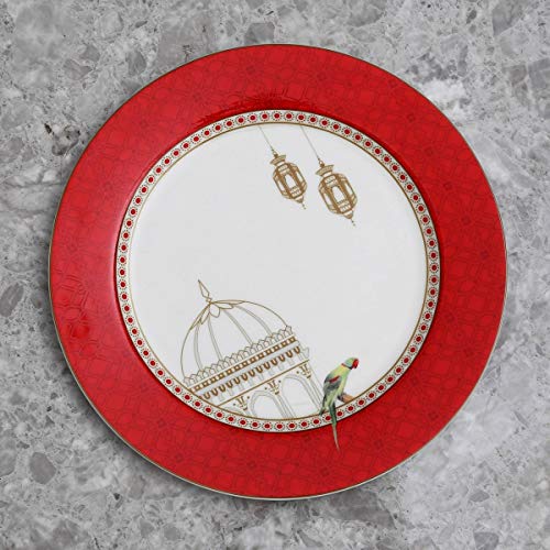 Home Centre Nirvana Dinner Plate - Red - Home Decor Lo