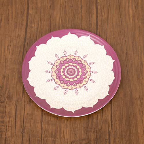 Home Centre Alora-Malia Printed Dinner Plate - Purple - Home Decor Lo