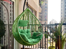 Load image into Gallery viewer, CITE Leaf Single Seater Swing Chair with Stand &amp; Cushion(Green Colour) &amp; Hook Outdoor/Indoor/Balcony/Garden/Patio/Home Improvement(Standard) (Standard) - Home Decor Lo
