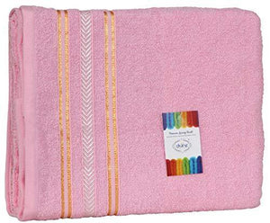 Divine Overseas Essence Soft, Extra Absorbent and Quick Dry Light Weight Cotton Towel 2 Bath Towels, 2 Hand Towels, 6 Face Towels, Love Pink -Set of 10 Piece - Home Decor Lo