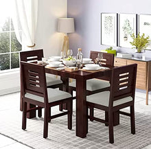 Load image into Gallery viewer, Sheesham Wood Dining Table 4 Seater With Chairs Set