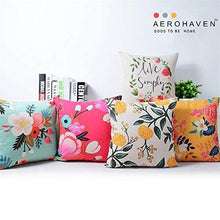 Load image into Gallery viewer, AEROHAVEN Cotton Decorative Throw Pillow/Cushion Covers (Multicolour, 16 x 16 inch) Set of 5 - Home Decor Lo