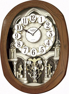 Rhythm Wood Wall Clock (41.6 x 55.8 x 12 cm, Brown) - Home Decor Lo