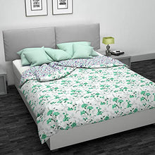 Load image into Gallery viewer, Angel Brand Gardenia Printed Microfibre Comforter/Blanket/Quilt/Duvet,Single, White and Green - Home Decor Lo