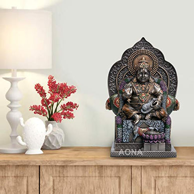 AONA God Kuber Kubera Bonded Bronze Statue Size 7.5 Inches Height 5.5 Inches Wide 3.5 Inches Depth Weight 1.038 Kg