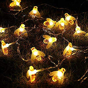 Itmumbai Honeybee Fairy String Lights, Plug in String Lights 16LED Warm White Lights for Party/Birthday/Wedding/Christmas Indoor Outdoor Decoration - Home Decor Lo