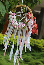 Load image into Gallery viewer, Daedal dream catchers Wool &amp; Wool Blend Dream Catcher (25 x 15 x 1 cm, White Pink) - Home Decor Lo