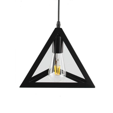 Citra Ac110V E26/E27 Single Head Vintage Black Metal Triangle Shape Hanging Light Pendant Ceiling Light Lamp - Home Decor Lo