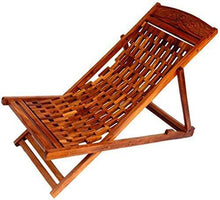 Load image into Gallery viewer, Craftatoz Folding Garden Easy Chair in Sheesham Wood (Indian - Home Decor Lo