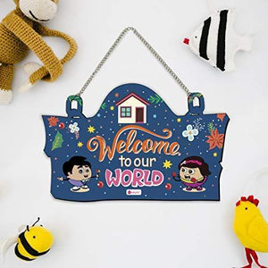 Indigifts Kids Room Decorative Items Printed Designer Wall/Door Hanging 8x12.5 inches Signboard - Kids Room décor - Home Decor Lo