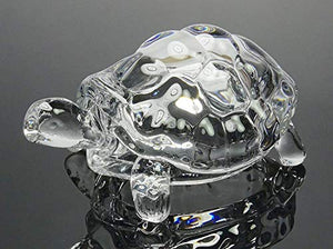 Ocasa Retails Glass Turtle Tortoise for Feng Shui and vastu Sastra- Wealth Sign Statue Showpiece (Transparent) - Home Decor Lo