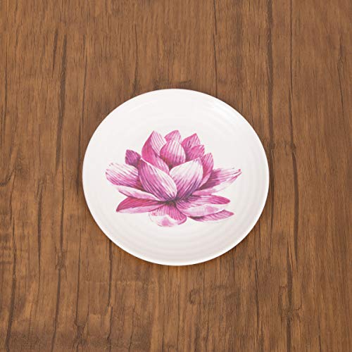Home Centre Alora-Malia Floral Print Side Plate - Purple - Home Decor Lo