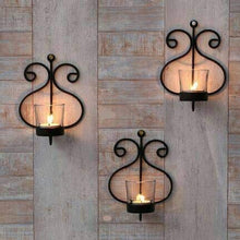 Load image into Gallery viewer, Iron Wall Sconce Tealight Hanging Candle Holder