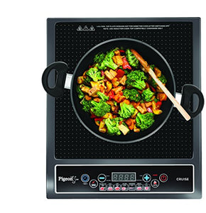 Pigeon by Stovekraft Cruise 1800-Watt Induction Cooktop (Black) + Pigeon by Stovekraft 12466 1.5-Litre Electric Kettle (Multicolor) - Home Decor Lo