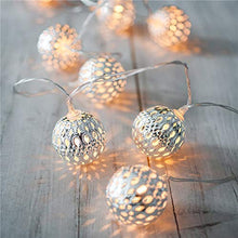 Load image into Gallery viewer, CITRA Led Metal Ball String Light for Home Decoration for Home,Office, Diwali, Eid &amp; Christmas Decoration (Golden Ball Warm White) - Home Decor Lo