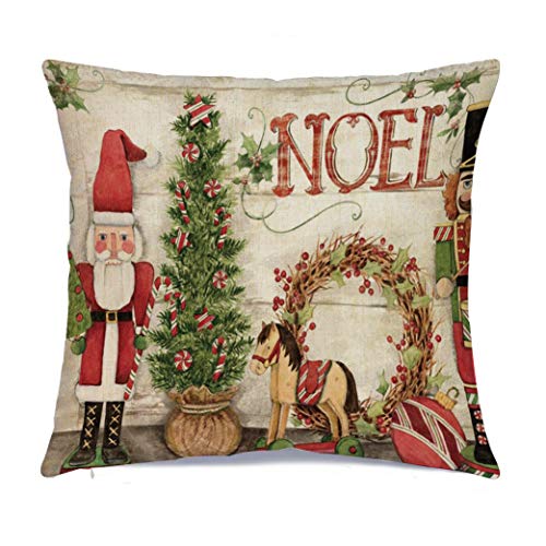 Hlonon Christmas Pillow Covers 18 x 18 Inches Set of Xmas