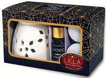 Load image into Gallery viewer, LIELA - Vaporizer Oil Burner and Aroma Diffuser set, with 3 T-Light and Pure Lavender 15 ml Fragrance Oil in Premium Brown Glass Bottle with Glass Dropper ( burner color can be red, white or green) - Home Decor Lo