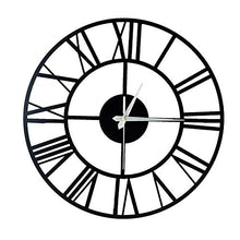 Load image into Gallery viewer, TW TICKER Designer Roman Number Metal Wall Clock(40 cm,Mate Black) - Home Decor Lo