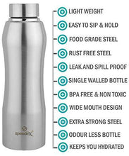 Load image into Gallery viewer, Speedex Stainless Steel Water Bottle, 1000ml, Set of 3, Silver - Home Decor Lo