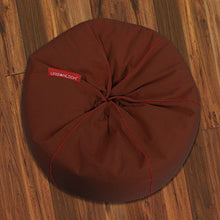 Load image into Gallery viewer, Urbanloom Organic Cotton Handloom XXXL Bean Bag Cover ONLY (Without Beans) with Easy Carry Handle and Contrast Piping - Brown Colour (Auburn Collection) - Home Decor Lo