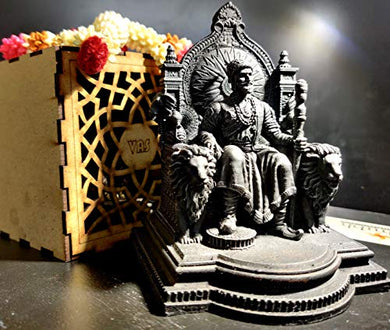 Chhatrapati Shivaji maharaj with rajdand Copper Color Home Decor Idols Showpieces - Home Decor Lo
