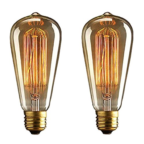Buy Desidiya Edison Tungsten Filament Antique Glass Light Incandescent  Bulbs Vintage Base E27 Bulb Yellow Light for Home Decoration, Living Room,  Hall, Balcony, Restaurant Bar Lighting (Pack of 2) Online at Best
