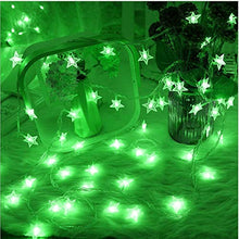 Load image into Gallery viewer, Green Crystal Star String LED Light for Bedroom Diwali Decoration LED Star Fairy Light For Valentine Day Decoration Home Decor Christmas Diwali Lighting Romantic Mood Light ( 8 mtr) Made In india (pack of 1) - Home Decor Lo