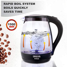Load image into Gallery viewer, Inalsa Electric Kettle PRISM-1500W with LED Illumination,Boro-Silicate Body, 1.8 L Capacity, Glass Kettle - Home Decor Lo