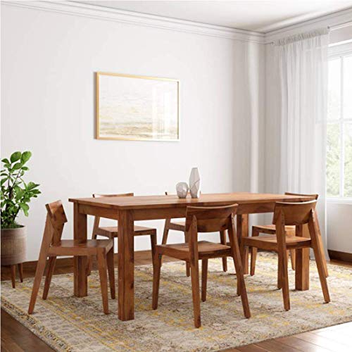 Solid wood 6 person dining online table