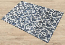 Load image into Gallery viewer, The Rug Republic Handmade Blue/Ivory Krios Carpet - Home Decor Lo