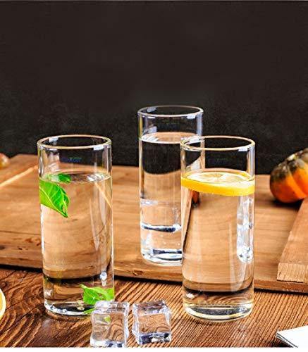 FINSTER Italian Premium Juice & Water Glasses Set of 6 & Jug  Set for Dinner Set (6 Pieces Glasses 270ML & 1 Water or Juice Jug 1 Liter),  Transparent, Highball