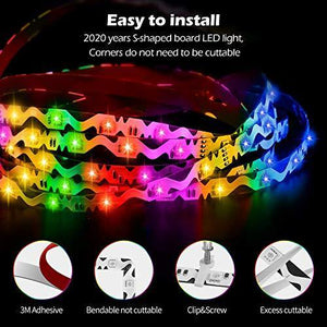 65.6ft Led Strip Lights 20M Ultra-Long S-Type Color Changing Light Strip with 2 Remote,600LEDs DIY Color Lights RGB LED Lights with UL Listed Adapter for Large-Place of Bar,Party,Home Decoration - Home Decor Lo