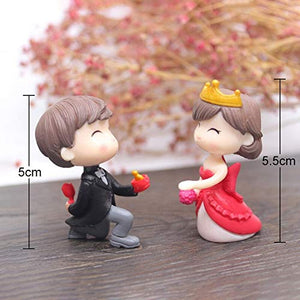 iDream Cute Couple Proposing Guy Resin Showpiece Couple Miniatures Valentines Gifts for Girlfriend - Home Decor Lo